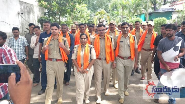 నిర్మల్ ఎస్పీ క్యాంపు కార్యాలయంలో ఘనంగా గణేష్ నిమజ్జనోత్సవ