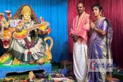గండ్రవానిగూడెంలో భక్తిశ్రద్ధలతో సరస్వతీ దేవి కుంకుమార్చన పూజలు.