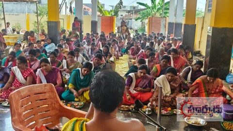 శ్రీ రేణుకామాత ఆలయంలో కుంకుమార్చన.