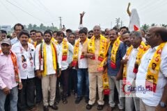 కాట్రేనికోన ఎంపీటీసీ-1 కూటమి అభ్యర్థిగా పి.ఎస్.ఎన్. రాజు నామినేషన్.. అంబేద్కర్ కు నివాళులు