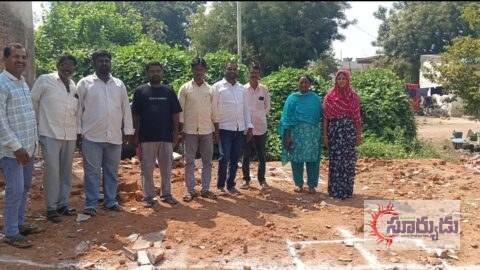 ఏరుగట్ల మండలం భట్టాపూర్ గ్రామంలో ఇందిరమ్మ ఇంటికి భూమిపూజ