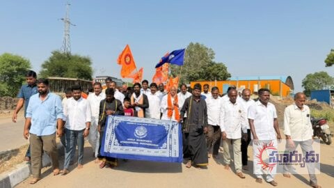 నాలుగోసారి అయ్యప్ప మహా పాదయాత్రకు శ్రీకారంబాసర నుంచి శబరిమలకు అయ్యప్ప మహా పాదయాత్ర ప్రారంభించిన ముధోల్ శాసనసభ్యులు శ్రీ పవార్ రామారావు పటేల్